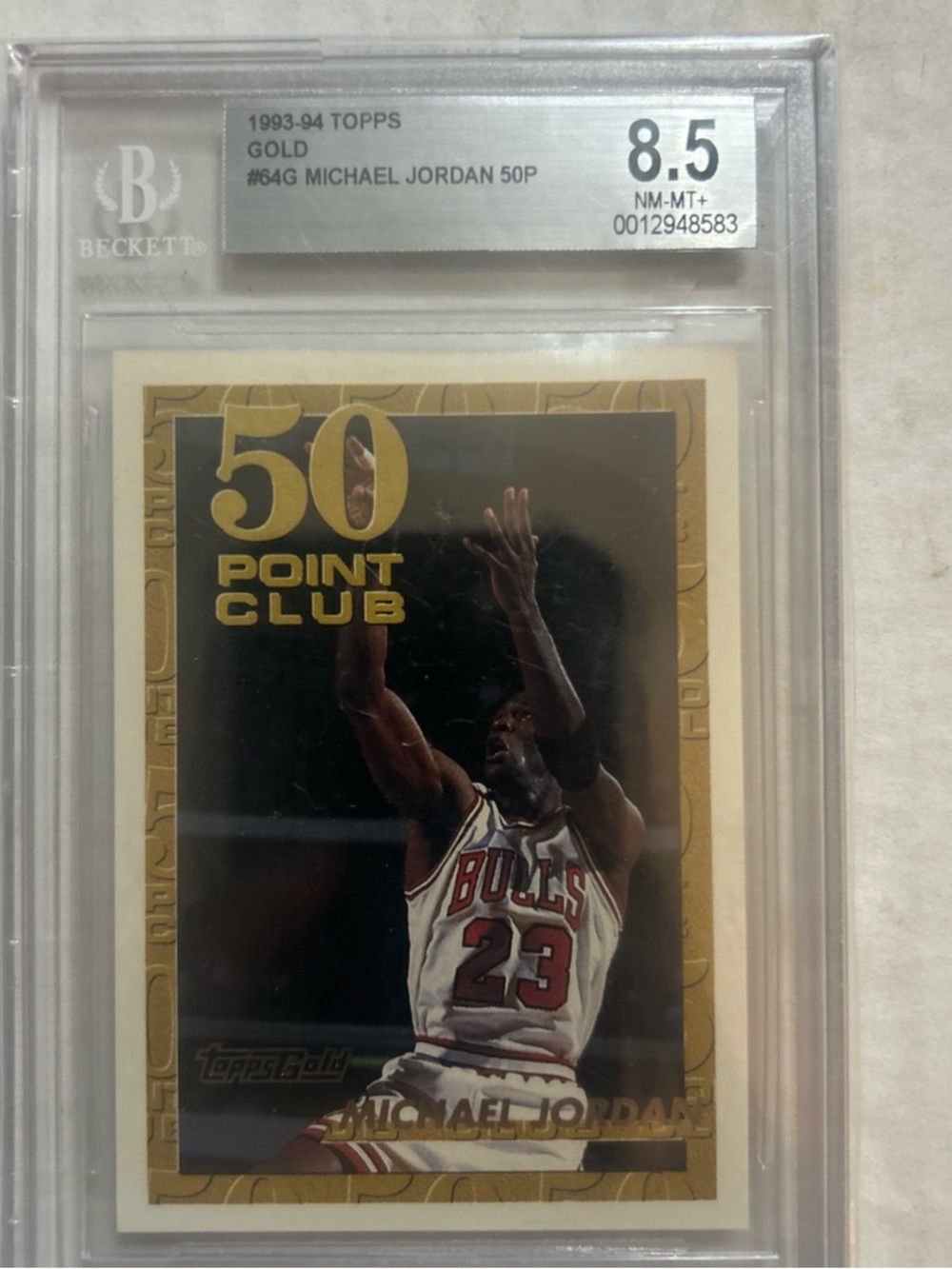 1993-94 Topps - Michael Jordan #64 Gold Beckett 8.5 NM-MT 64G